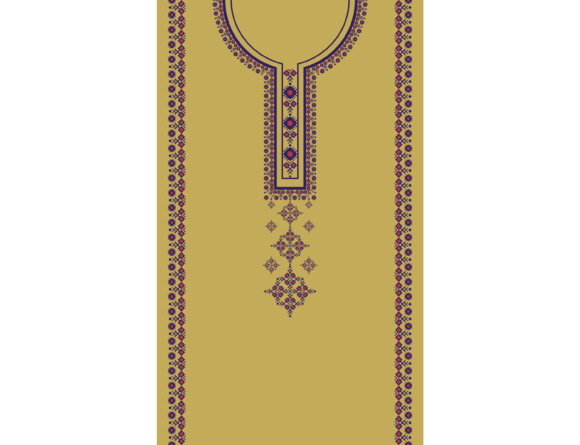 Antique Gold Neckline Embroidery Pattern Review