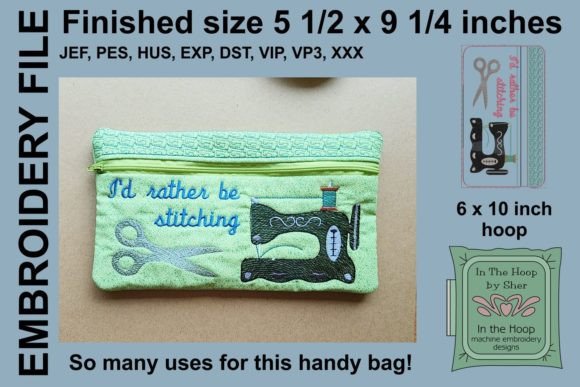 Antique Sewing Machine Zipper Bag Design Review