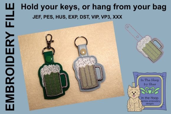 Beer Key Fob Embroidery Design Review