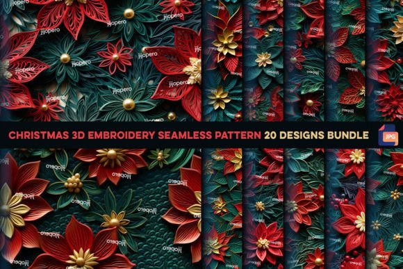 Christmas 3D Embroidery Seamless Pattern Review