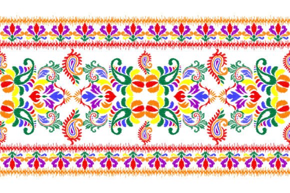 Colorful Ikat Floral Embroidery Review