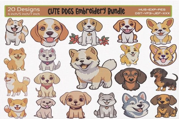 Cute Dogs Embroidery Design Bundle Review