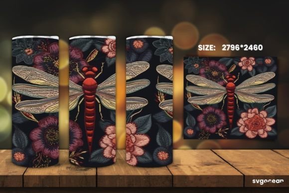 Embroidery Dragonfly Tumbler Sublimation Review