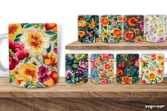 Embroidery Flowers Mug Sublimation Review for Etsy Sellers