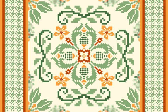 Floral Knitted Embroidery Geometric Review