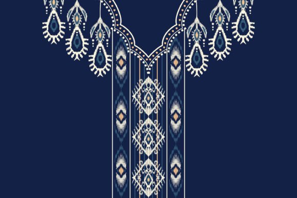 Ikat Floral Neckline Embroidery Review