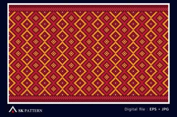 Pixel Ethnic Pattern Embroidery Nordic Review