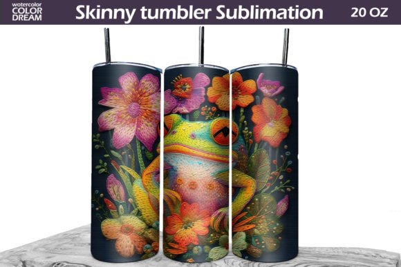 Tumbler Frog Embroidery PNG Review